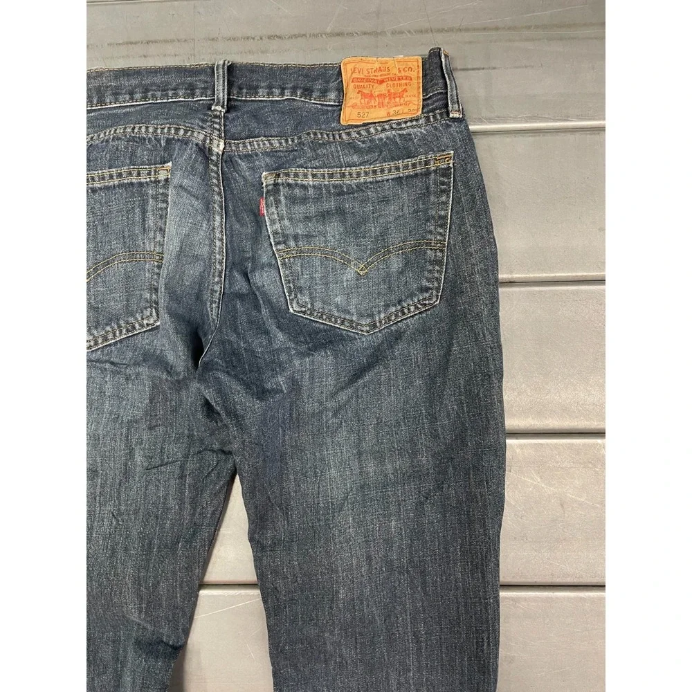 VTG Levis 527 Jeans Mens 36X32  Blue Medium Wash Denim Slim‎ Bootcut 100% Cotton